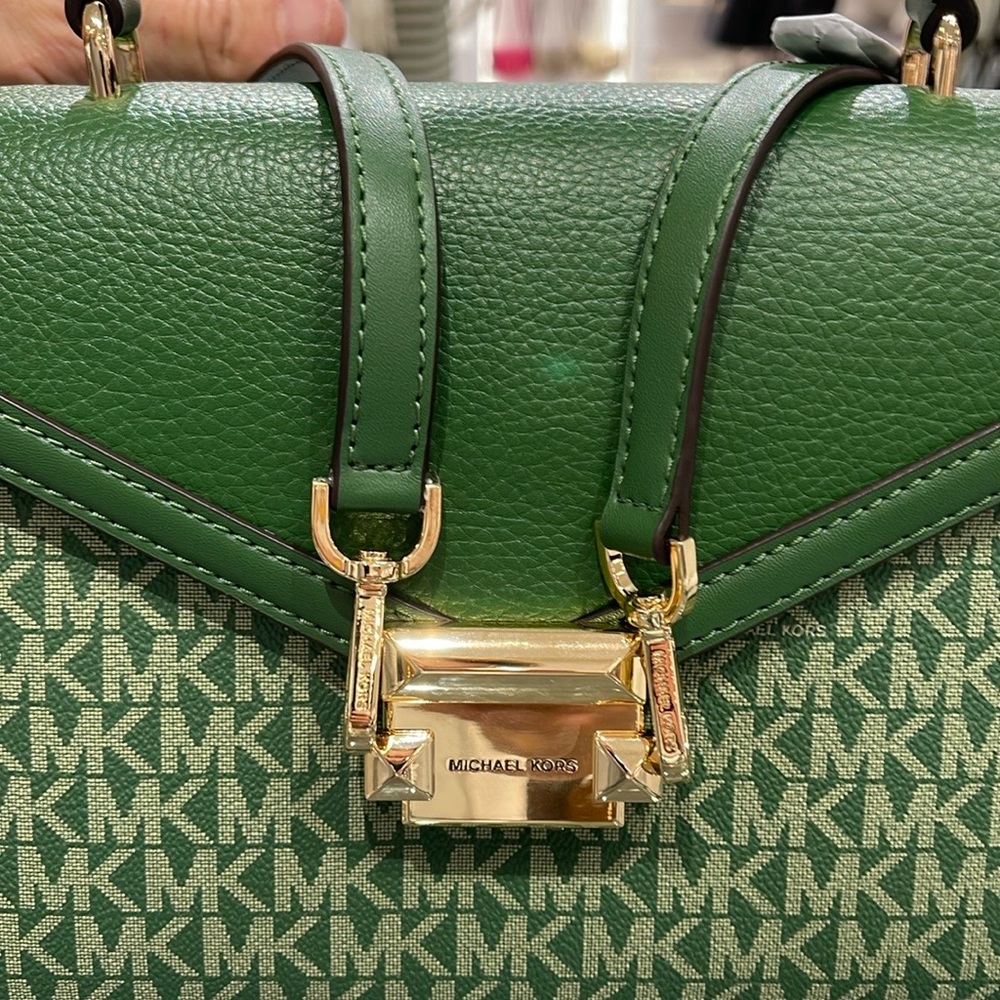MICHAEL KORS
Whitney Medium Flap TH Satchel Crossbody bag
Fern Green 
NWT - Picture 16 of 16